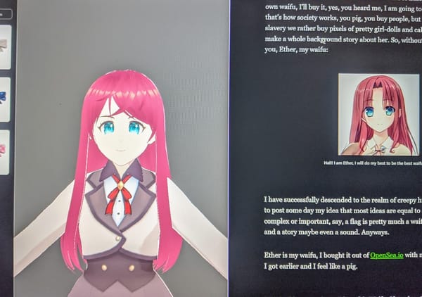 The unreadable virtual guide to vTubing with vDroid and vSeeFace featuring Ether, the NFT waifu